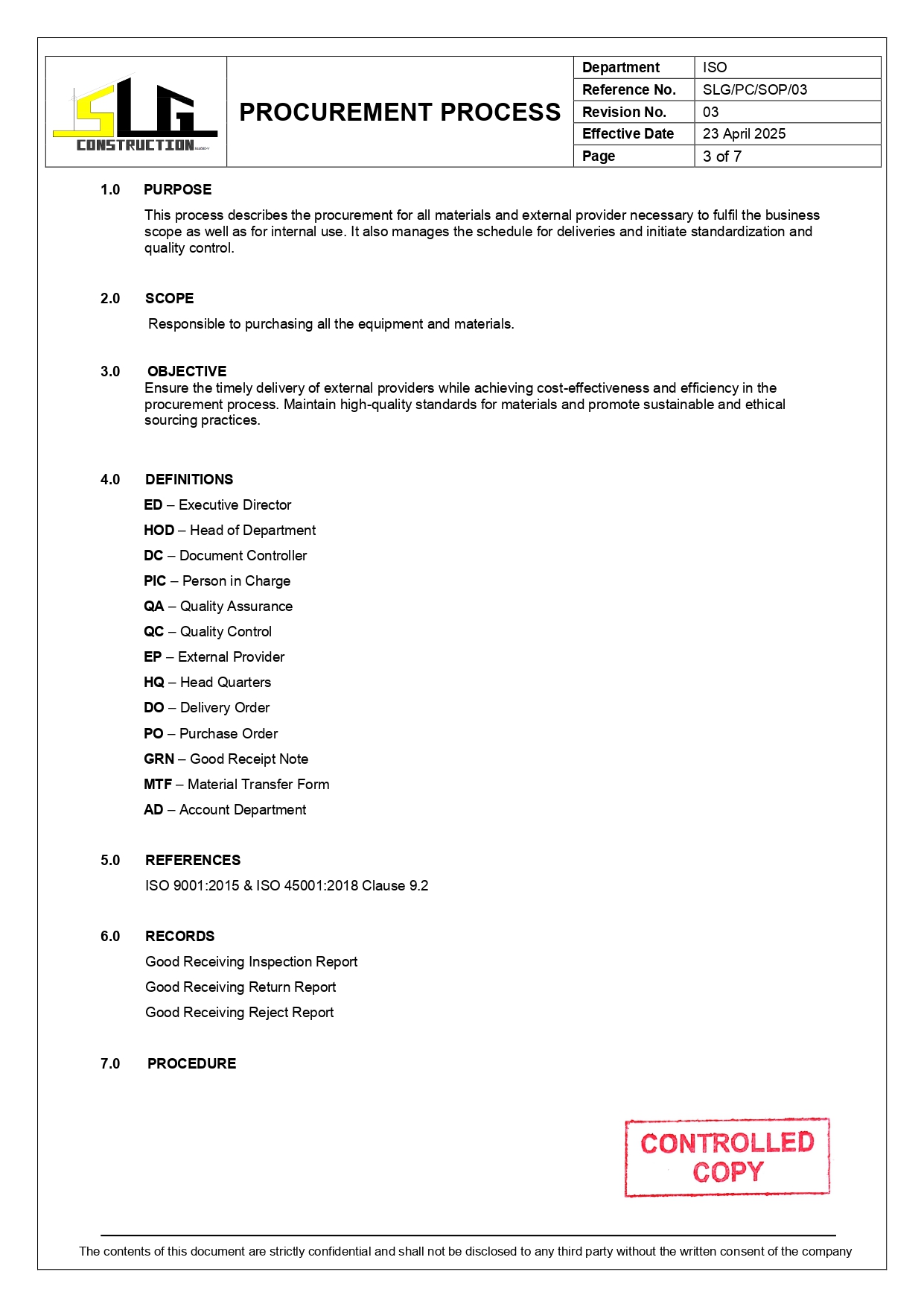 SLG-PRO-SOP Page 3